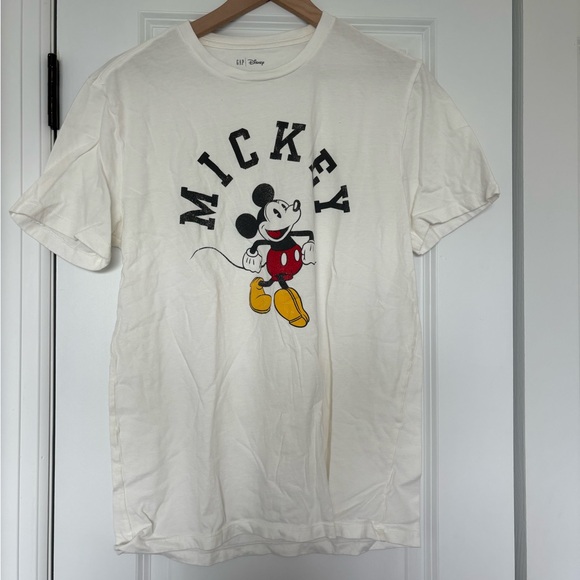 GAP Tops - Gap Disney Mickey Mouse Graphic White Short Sleeve Tee Shirt Size Medium